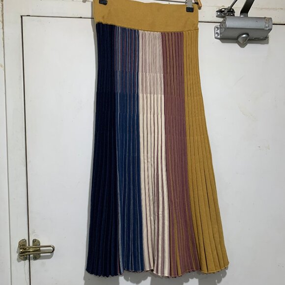 COS KNIT COTTON COLORBLOCK PLEATED SKIRTS SIZE XS/26 - Picture 3 of 8